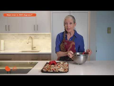 Balsamic Herb Tofu with Rainbow Roasted Vegetables