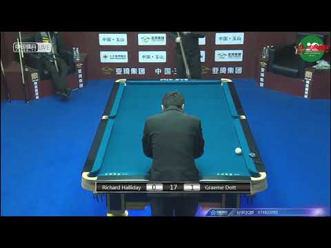Richard Halliday (RSA) VS Graeme Dott (GBR) - Mens Main Event - 2018 Chinese Pool World Championshi