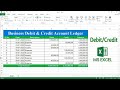 How to Create Debit and Credit Account Ledger in Microsoft Excel | Debit and Credit in Excel