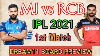 MI vs RCB IPL 1st MATCH Dream11 BOARD PREVIEW TAMIL | Captain,Vice-captain, Fantasy Playing Tips