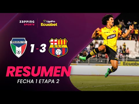 Imbabura 1-3 Barcelona / Resumen Fecha 1 / 2da Etapa / LigaPro Ecuabet