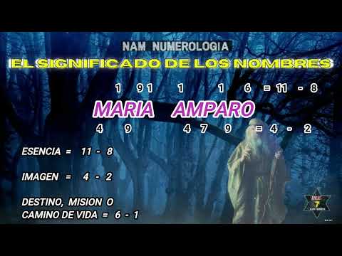 SIGNIFICADO DE LOS NOMBRES 531 - "MARIA AMPARO" - NAM NUMEROLOGIA #numerologia #tunombre