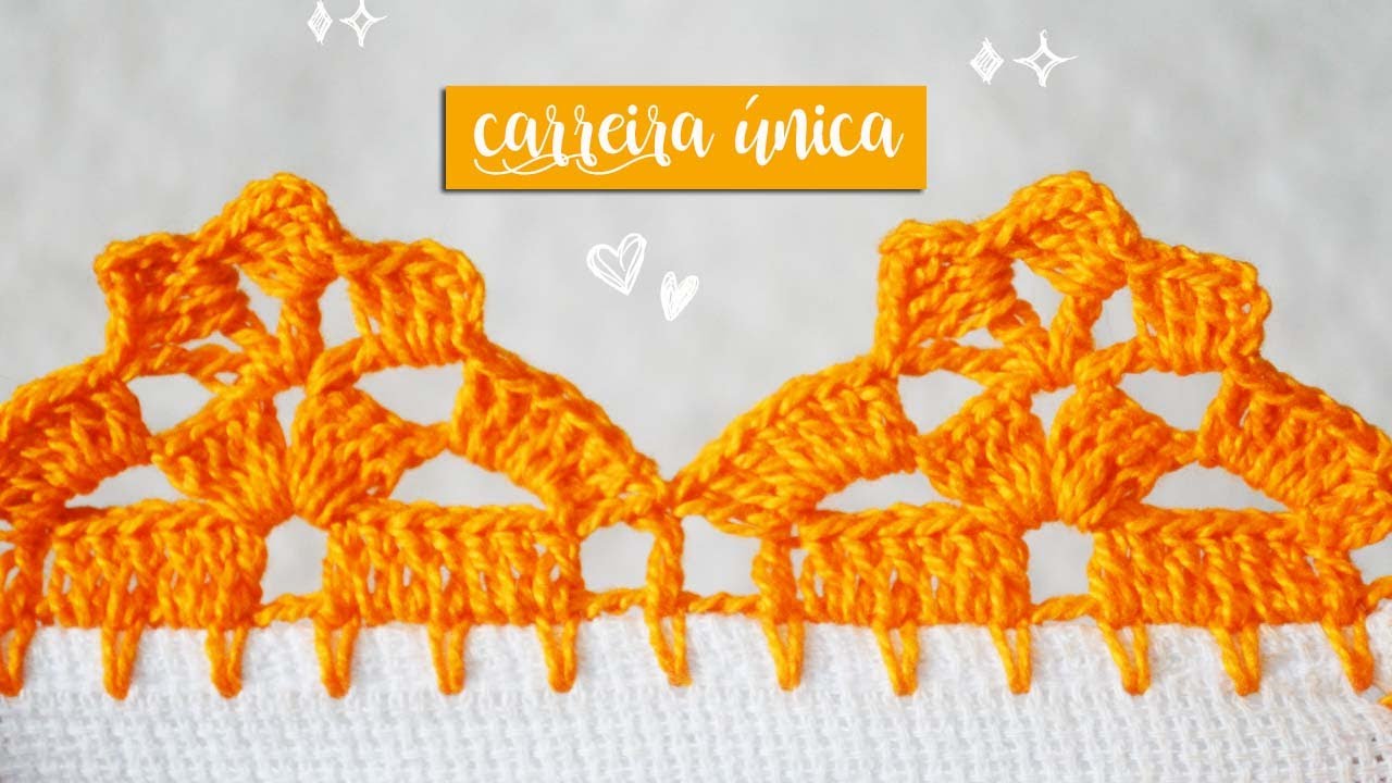 BARRADO DE CROCHÊ LINDO CARREIRA ÚNICA #970 | PASSO A PASSO
