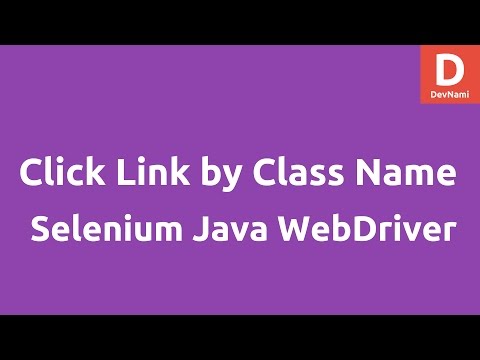 Click link by Class Name Selenium Java