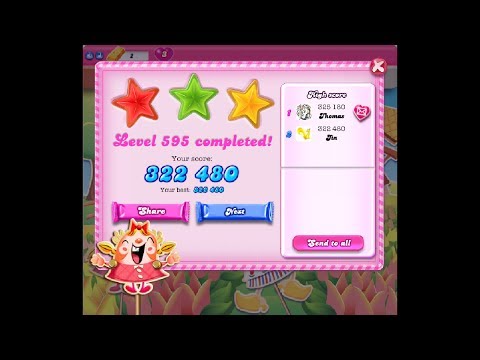 Candy Crush Saga Level 595 ★★★ NO BOOSTER