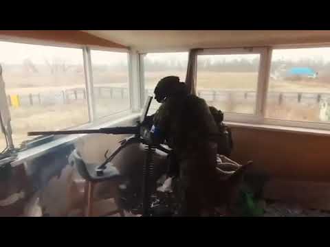 Senkove - XX.12.2024. A Ukrainian Browning M2 Machine Gun Crew Conducts Suppressive Fire.