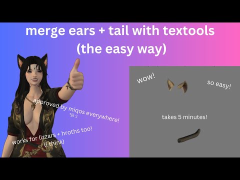 merging ears + tail with TexTools the easy way (FFXIV)