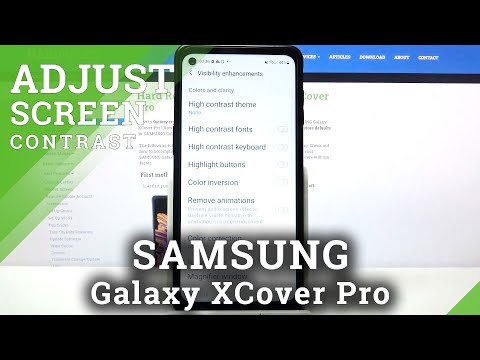 How to Enable High Contrast Text on SAMSUNG Galaxy XCover Pro – Manage Text Contrast