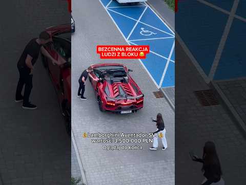 Bezcenna reakcja mieszkańców na wydech w Lamborghini Aventador: