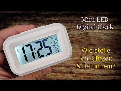 Zeit- und Datumseinstellungen der Digitaluhr | So stellen Sie die Digital Clock mit Alarm