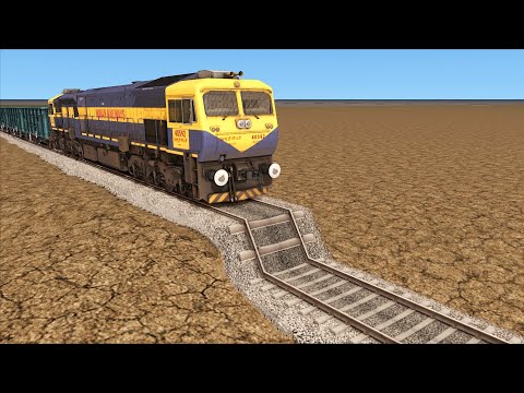 TRAINS RUNNING ON UNFINISHED RAILWAY TRACKS | TRAIN Vs RISKY TRACKS - Train Simulator