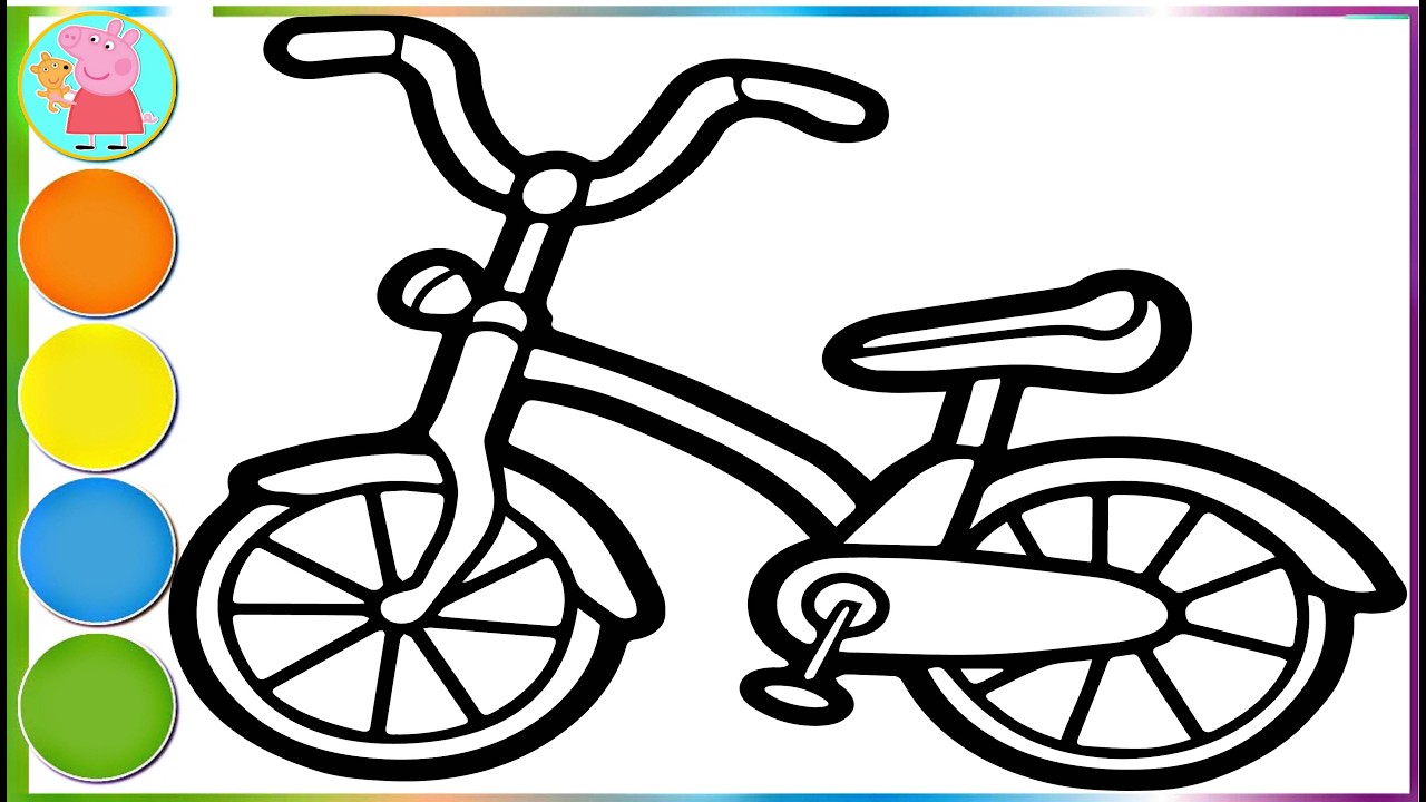 new bicycle coloring pages for kids |drawing and coloring | #bicycle #drawing #coloring