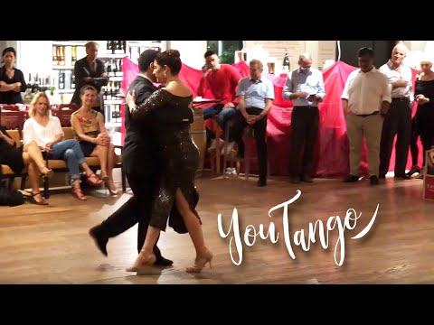  Miriam Copello  and  Cristian Dario Correa  are  dancing  to  the  vals  "  Olga  "  by  Juan D'Arienzo  in  2019