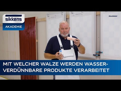 Mit welcher Walze werden wasserverdünnbare Produkte verarbeitet
