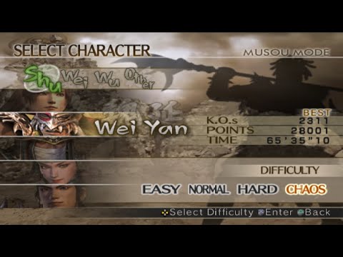 Dynasty Warriors 5 Wei Yan Musou Chaos Mode