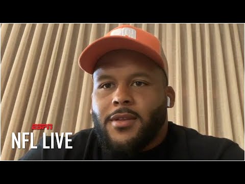 アーロン・ドナルドは、J.J.ワットとローレンス・テイラーの同類に言及されて興奮している｜NFLライブ (Aaron Donald excited to be mentioned with likes of J.J. Watt and Lawrence Taylor | NFL Live)