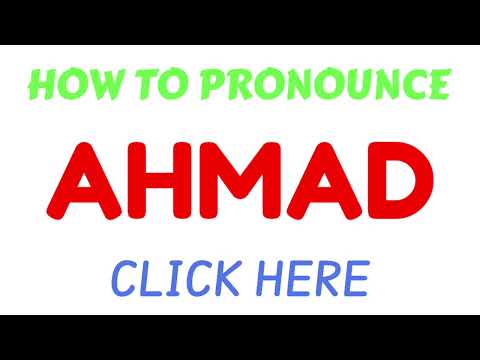 How To Pronounce Ahmad | how to say Ahmad correctly | correct pronunciation of Ahmad