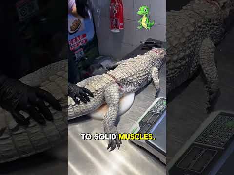 Crocodile Meat—Why is it so sought after? #crocodile #crocodilemeat #cuttingskills #viralvideo