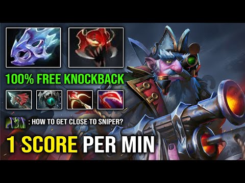 You Can't Get Close to this Machine Gun Sniper 1 Score Per Min 100% Free Knockback Desolator Dota 2