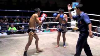 Download Lagu Fahkrajang (Tiger Muay Thai) wins via TKO @ Patong Thai boxing stadium Thumbnail