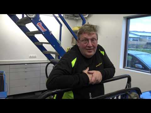 The Smurf Racing shown to us by owner and driver Steingrímur Bjarnason