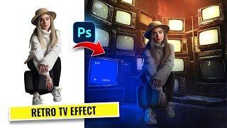 Photoshop Manipulation Tutorial - Create Retro TV Room Effect