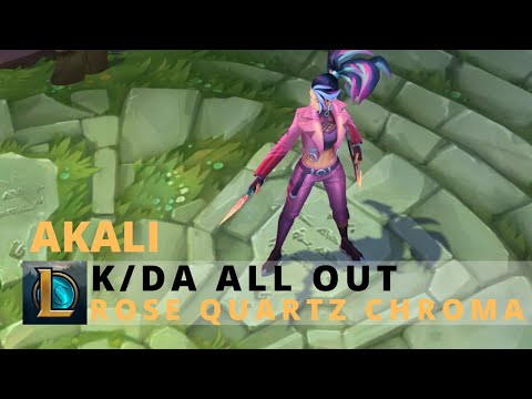 KDA All Out Akali Rose Quartz Chroma - League Of Legends