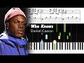 Daniel Caesar Who Knows Piano Tutorial With Sheet Music