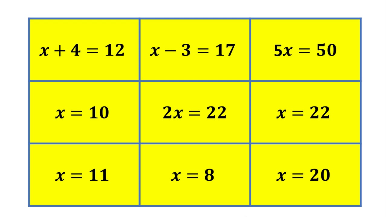 Matching Pairs  Algebra