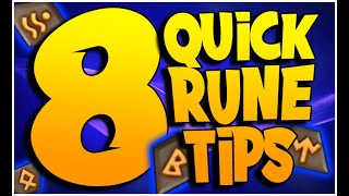 8 QUICK RUNE TIPS for struggling Summoners War players.