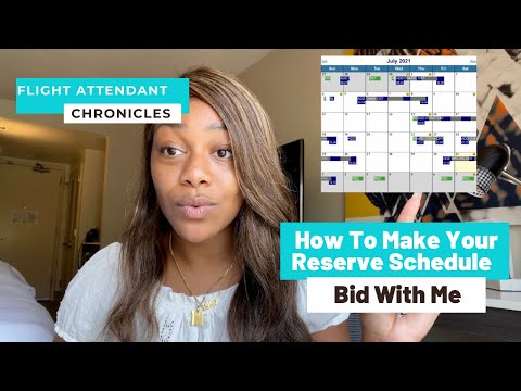 How To Make Your Reserve Schedule | Bid With Me | Flight Attendant Chronicles 2021