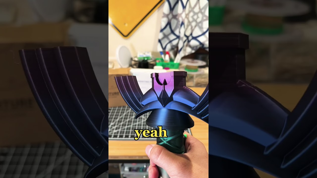 Testing a sample roll: A Collapsing Master Sword Print in Place #3dprinting #3dprint