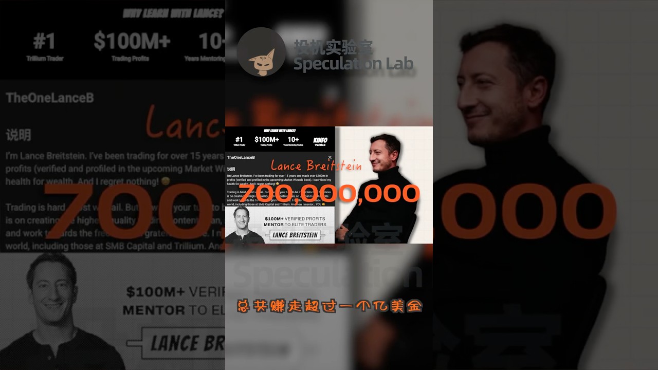 网红交易员 Lance 交易赚了1亿美金，他泄露了赚钱最快的“极端失控策略”，《市场奇才》的作者验证了他的实盘数据，并把他写书里！！#短线交易 #美股 #加密货币 #交易策略