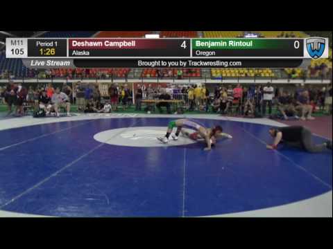 2108 Schoolboy 105 Deshawn Campbell Alaska vs Benjamin Rintoul Oregon 8425319104