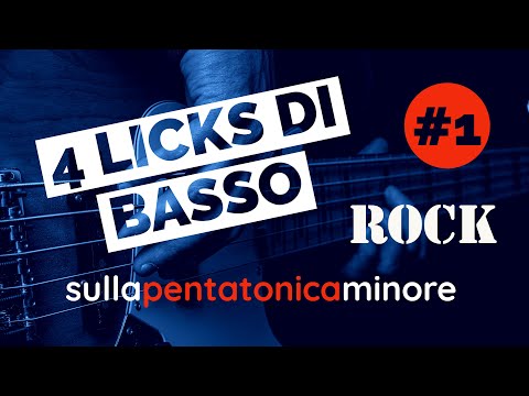 4 Licks di Basso - Pentatonica Minore #1