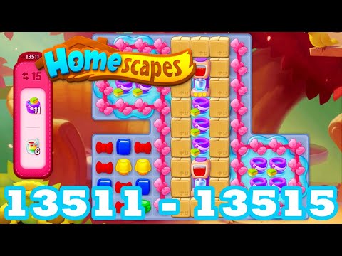 Homescapes Level 13511 - 13515 HD 3 - match puzzle Gameplay | android | IOS | 13512 | 13513 | 13514