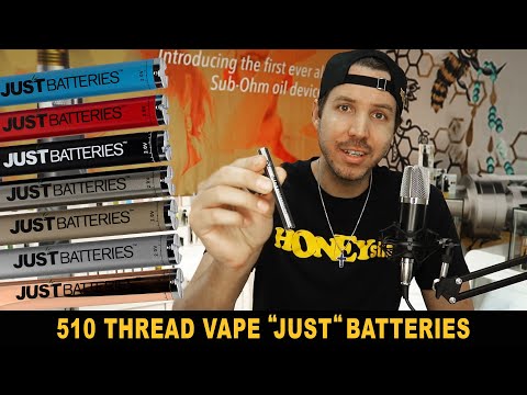 Part of a video titled Vape Pen Battery by JustCBD, 400 mAh 510 thread battery w - YouTube