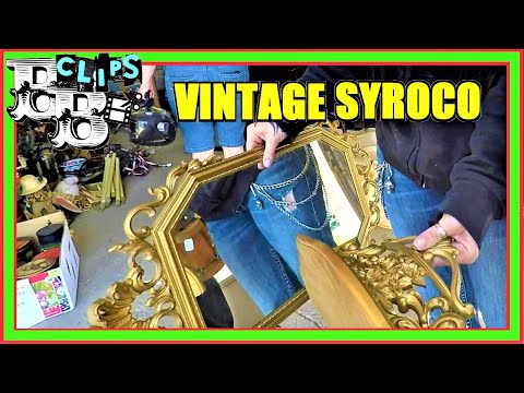 MORE VINTAGE SYROCO! - A MIRROR AND SHELF COMBO!