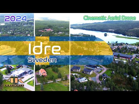 4K Drone Aerial - Idre - Fjäll Mountains From Above - Mountains And Lake in Sweden - July 2024