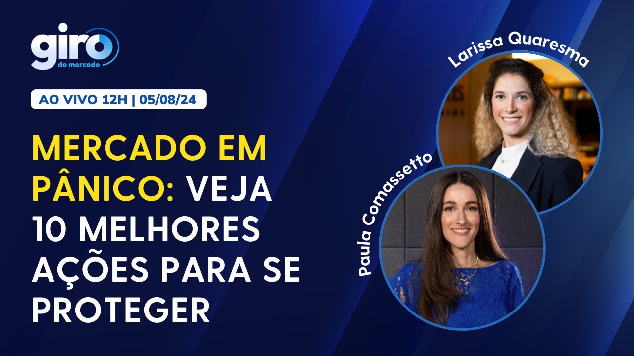 🔴 AO VIVO: Temor de recessão nos EUA gera caos: 10 ações para buscar ganhos com o cenário em agosto