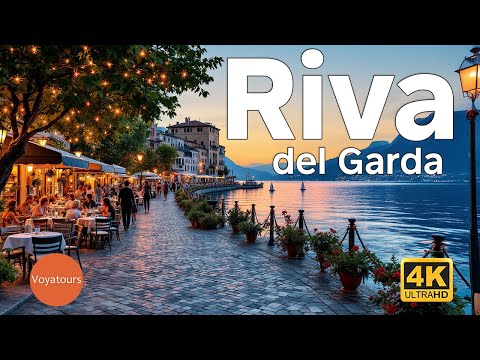 Riva del Garda - Evening Walk (Golden Hour & Lakeside Stroll) - 4K UHD