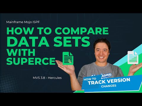 How to compare data sets with SUPERCE ISPF MVS 3.8 Hercules Mainframe