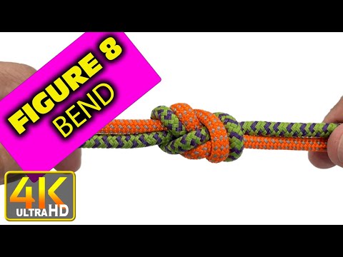Figure 8 Bend How to Tie Connect Two Ropes Safely (4k UHD) #knottying
