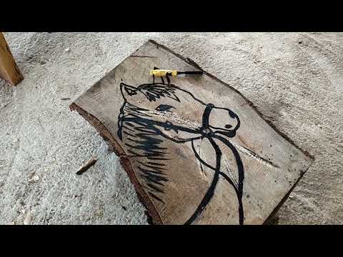 ensinando passo a passo como entalhar um cavalo em 1 hora .