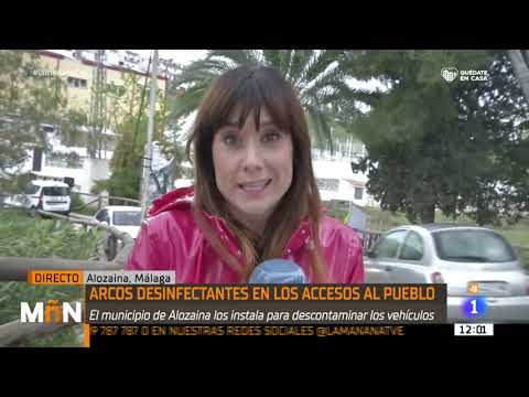 Alozaina en La Primera. Noticia arco de desinfeccin