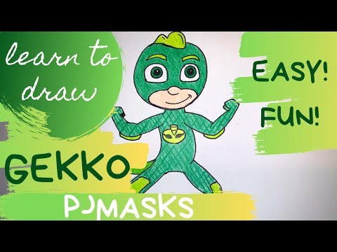 HOW TO DRAW GEKKO PJ MASKS! - 32