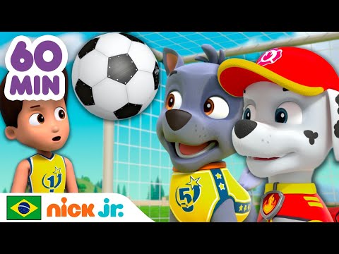Capa de Patrulha Canina | 1 HORA de futebol e das aventuras esportivas! | Nick Jr. em Português