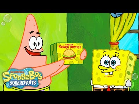 Patrick & SpongeBob Shoot a Frozen Krabby Patty Commercial | SpongeBob