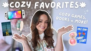 recent cozy favorites ౨ৎ | cozy games, books, makeup, skincare, home & more!