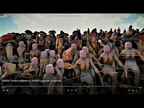 200,000 ROMAN ARMY VS 200,000 EGYPTIAN SPEAR MAN-#ultimateepicbattlesimulator2  #uebs2